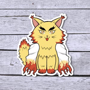 Kyojuro Rengoku Kätzchen | Demon Slayer Sticker