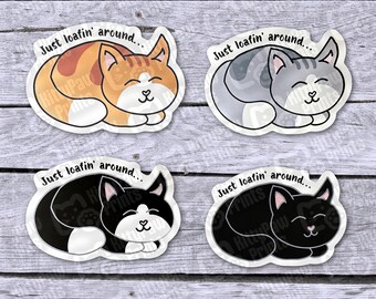 Pegatina de pan de gato