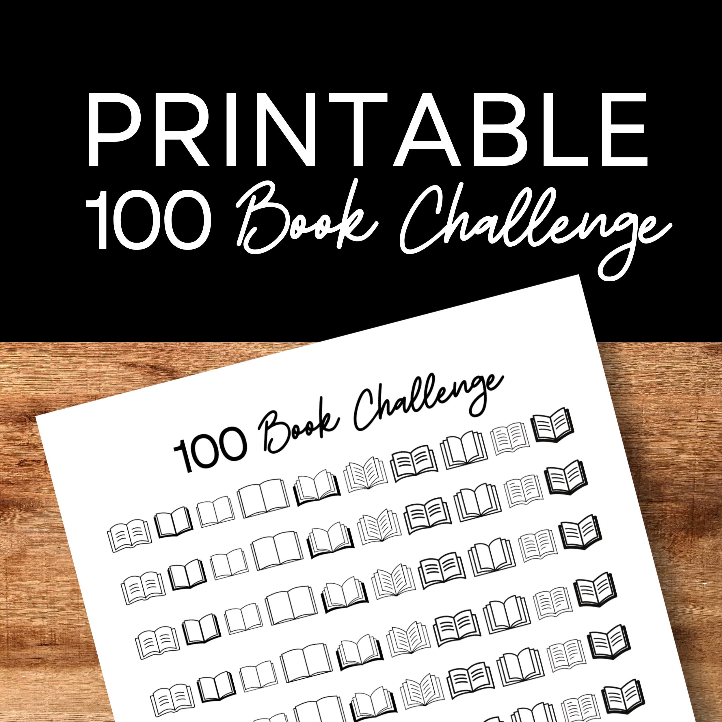 100 Book Challenge Tracker, Habits, Simple Printable Goal Tracker ...