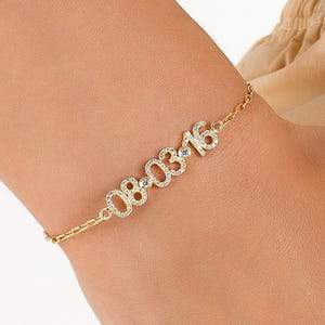 Personalized Date Silver Bracelet