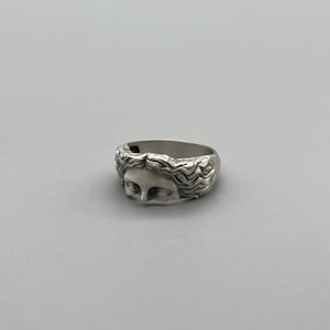 Sterling Silver Medusa Ring: Handmade Greek Mythology Statement Jewelry