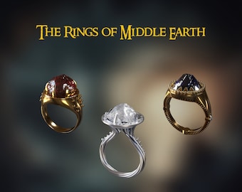 Middle Earth Lotr Elven Rings Nine Rings Lotr Three Elven Rings