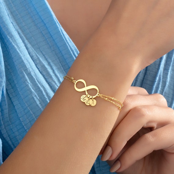 Initial Silver Bracelet | Personalized Coin Charm - image 2