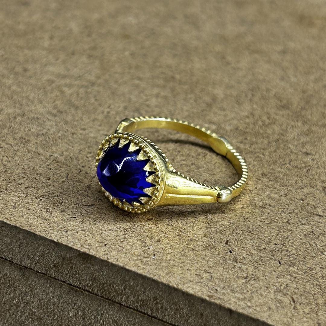 Elrond's Vilya Ring: Sapphire Zircon Sterling Silver - Lord of the
