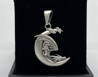 Collana Con Ciondolo Vero Argento Sterling 925 Pietra Di Luna