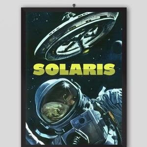 Pôster do filme Solaris de 2002. Filme de Steven Soderbergh. George Clooney, Natascha McElhone, Ulrich Tukur. Pôster do filme. Pôster vintage. Para impressão.