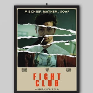 【額縁付き】ファイトクラブ fight club 映画 A2ポスター ファイト・クラブ Fight Club ポスター 額付きの通販 by あきぽ