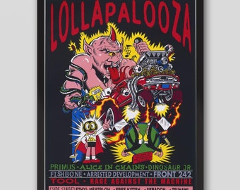 Lollapalooza 1993 Irwindale Silkscreen Vintage Concert