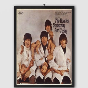 Beatles Rare Replica Fantasy Signed Framed Butcher Cover
