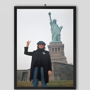 Póster de la Estatua de la Libertad de John Lennon (1974). Póster de los Beatles. Póster musical. Póster vintage. Póster de concierto. Imprimible.