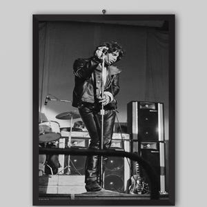 Póster vintage de Jim Morrison. Póster musical. Póster vintage. Póster de concierto. Imprimible. Arte mural en blanco y negro. Impresiones fotográficas.