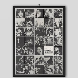 Pôster da estreia de Gimme Shelter, dos Rolling Stones, em Nova York, em 1970. Álbum Let It Bleed. Pôster musical. Pôster vintage. Pôster de show. Para impressão.