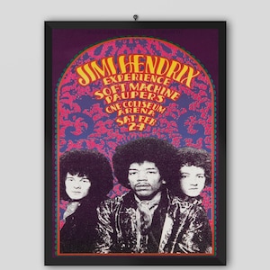 Jimi Hendrix 1968 Toronto Vintage Concert Poster. The Jimi Hendrix Experience. Music Poster. Vintage Poster. Concert Poster. Printable.
