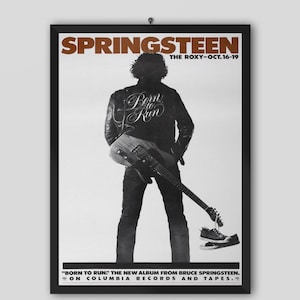 Manifesto del concerto vintage di Bruce Springsteen del 1975 al Roxy Theater di Los Angeles. Manifesto musicale. Manifesto vintage. Manifesto del concerto. Stampabile. Stampabile come decorazione murale.