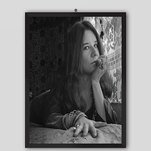 Janis Joplin 1967 in Haight Ashbury, San Francisco. Janis Joplin Poster. Big Brother und die Muttergesellschaft. Musik Poster. Vintage Plakat.