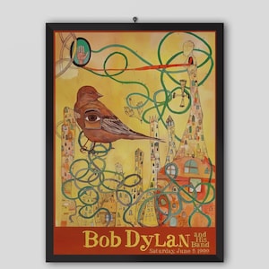 Bob Dylan 1999 in Denver Vintage concertposter. Bob Dylan-poster. Muziekposter. Vintage poster. Concertposter. Afdrukbaar.