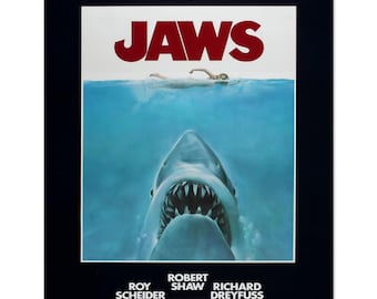 Jaws 1975 Movie Poster, Steven Spielberg MRobert Shaovie. Roy Scheider, w, Richard Dreyfuss. Movie Poster. Vintage Poster. Printable.