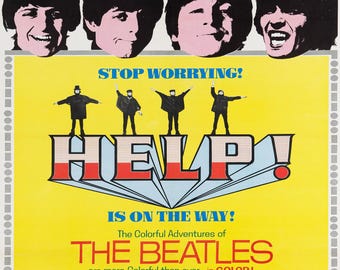 HELP!/BEATLES/オリジナル・ポスター/1965年英国映画/ビートルズ