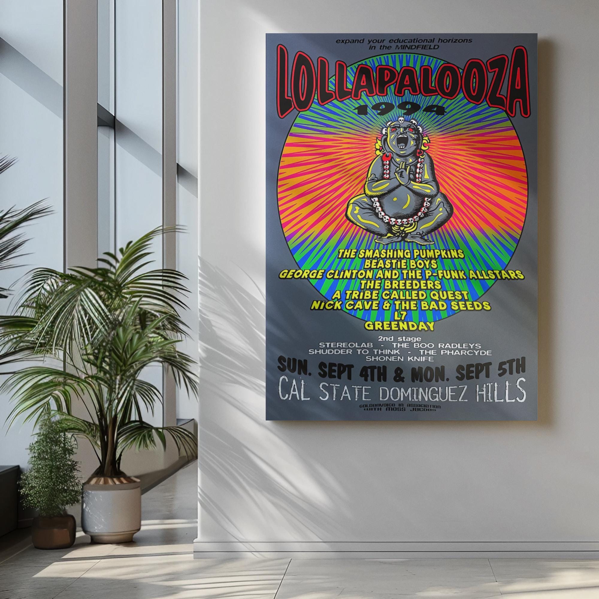 Lollapalooza 1994 Carson Silkscreen Vintage Concert Poster