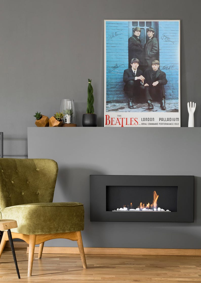 The Beatles 1984 London Palladium Royal Command Vintage Music Poster