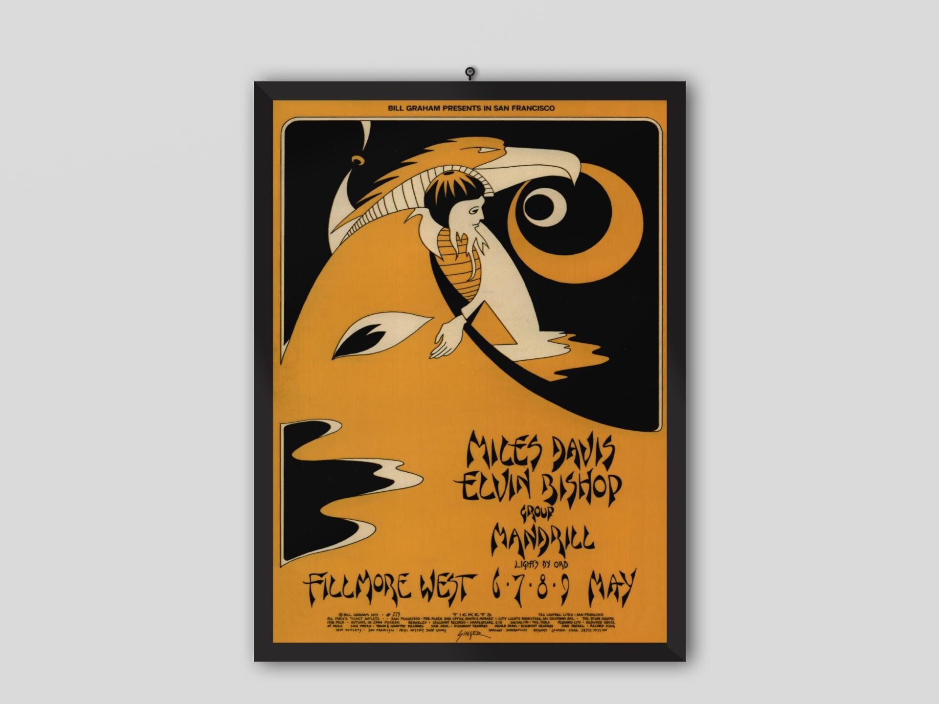 Miles Davis at the Fillmore Poster - Etsy