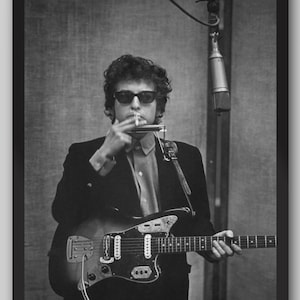 Poster vintage di Bob Dylan. Poster musicale. Poster vintage. Poster del concerto. Stampabile. Arte murale in bianco e nero. Stampe fotografiche.