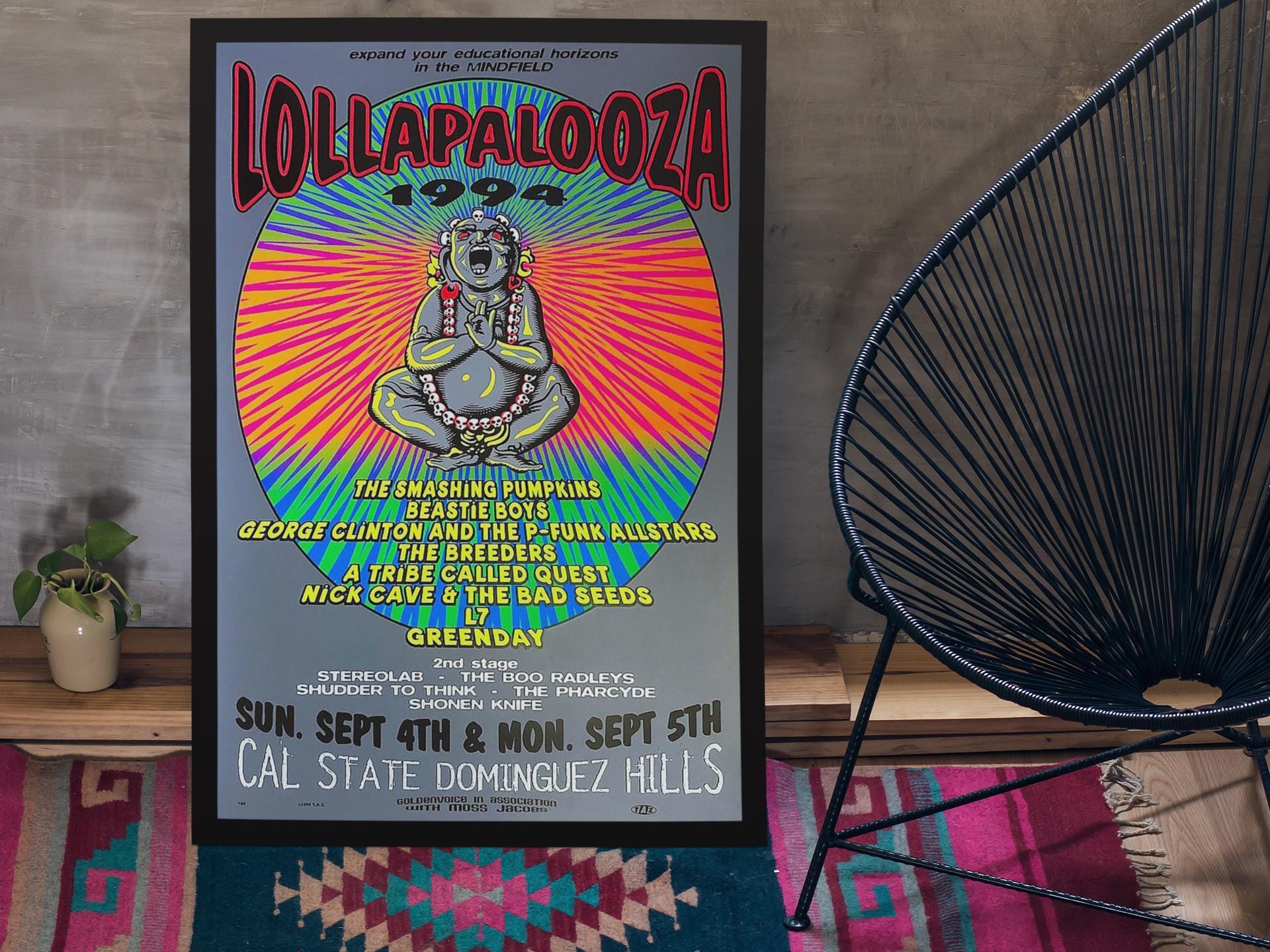 ロラパルーザ　ポスター　vintage 90s Lollapalooza '91 13x19 Concert Poster Print - Etsy