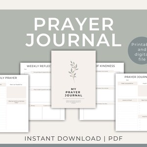 Prayer Journal | Gratitude Journal | Prayer Printable | Digital Journal | Reflection PDF | Daily Prayer Planner