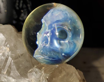 Phantom Skull Glass Marble- 27mm Slurper Lampwork contemporary marbles