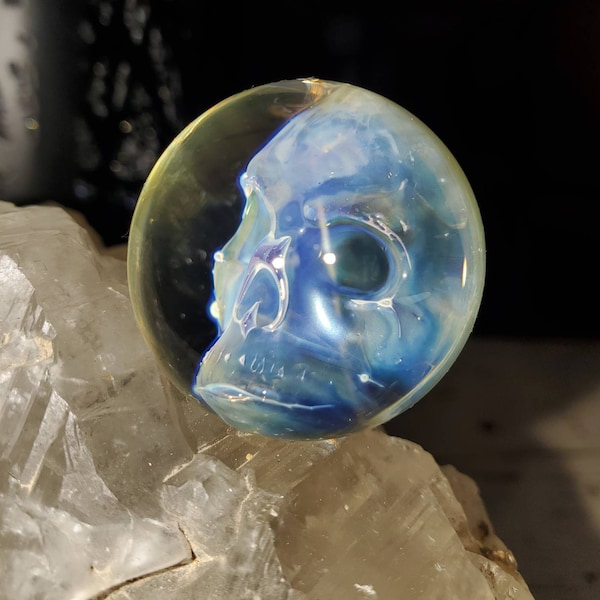 Phantom Skull Glass Marble- 27mm Slurper Lampwork contemporary marbles