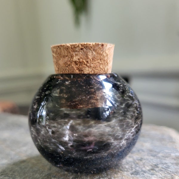 Blown Glass Mini Glass Jar with Cork