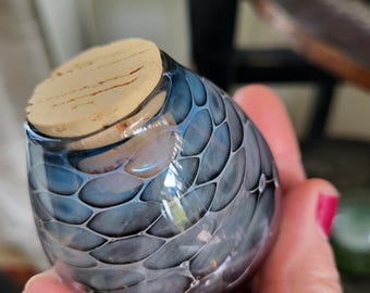 Blown Glass  Jar with Cork