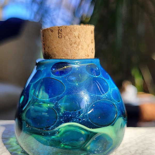 Blown Glass Jar with Cork