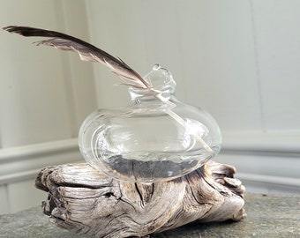 Blown Glass Driftwood Vase