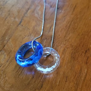 Infinity Memorial Glass Ring- Ashes in Glass