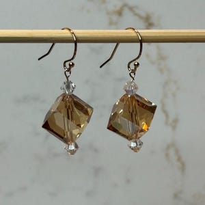 14k Gold-Filled Swarovski Crystal and Glass Beaded Earrings