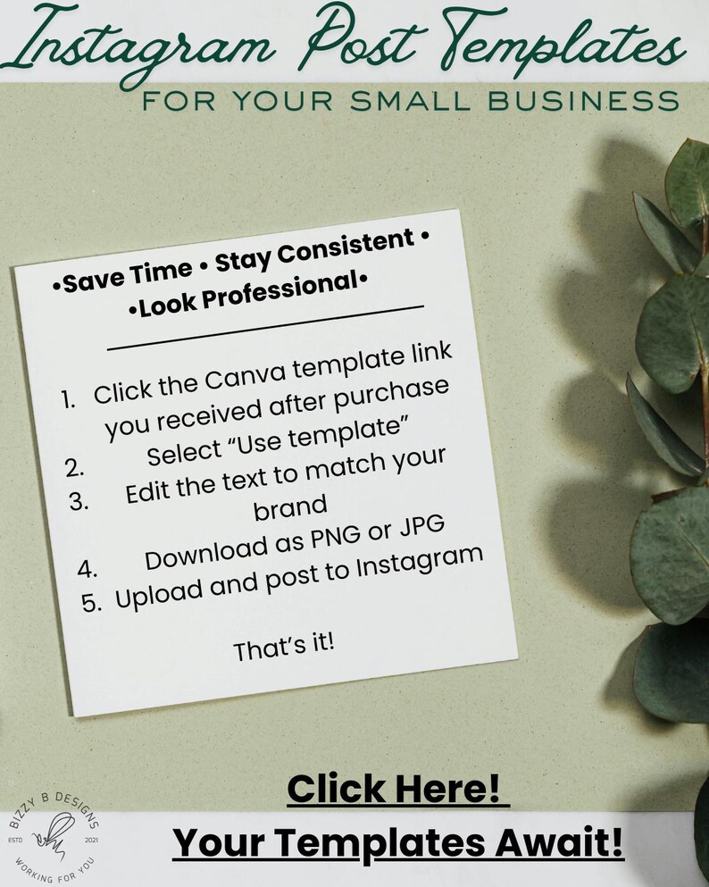 Editable Canva Instagram Templates for Small Businesses | 10 Social ...