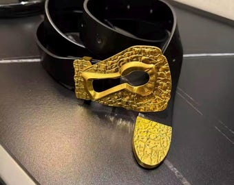 Vintage 1980s Gianni Versace Enamel Floral Metal Chain Waist Belt