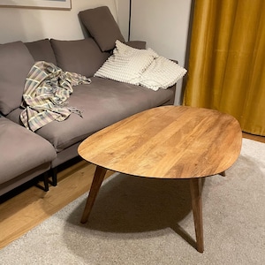 Handmade Rustic Coffee Table, Wooden Coffee Table, Low Coffee Table, Unique Table, Mid-Century Coffee Table, Small Living Room Furniture