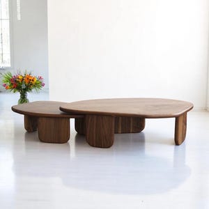 Small Coffee Table, Mid-Century Coffee Table, Wooden Coffee Table, Round Coffee Table,Low Coffee Table,Unique Coffee Table,Living Room Table