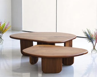 Low Profile Ash Coffee Table, Handmade Wooden Table, Unique Coffee Table, Wooden Table, Mid-Century Coffee Table, Modern Coffee Table