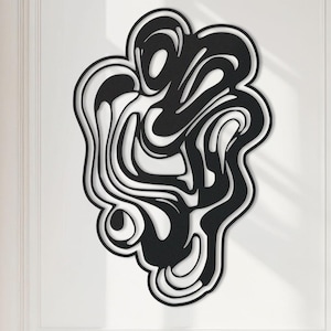 Abstract Metal Wall Art, Mid-Century Modern Sculpture