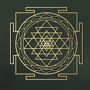 Modern Sri Yantra Metal Wall Art, Sacred Geometry Metal Wall Decor, Spiritual Decor, Chakra Wall Hanging, Meditation Decor