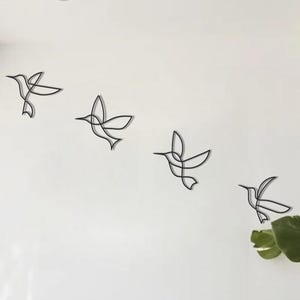 Flock of Birds Wall Art, Minimalist Bird Wall Art, Outdoor Wall Hanging, Livingroom Metal Wall Decor, Minimalist Wall Decor Set