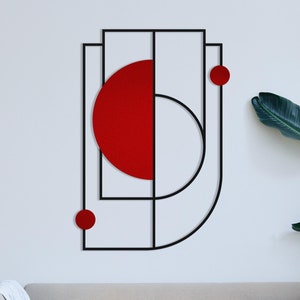 Geometric Metal Wall Art: Modern Minimalist Decor, 3D Shadow Effect