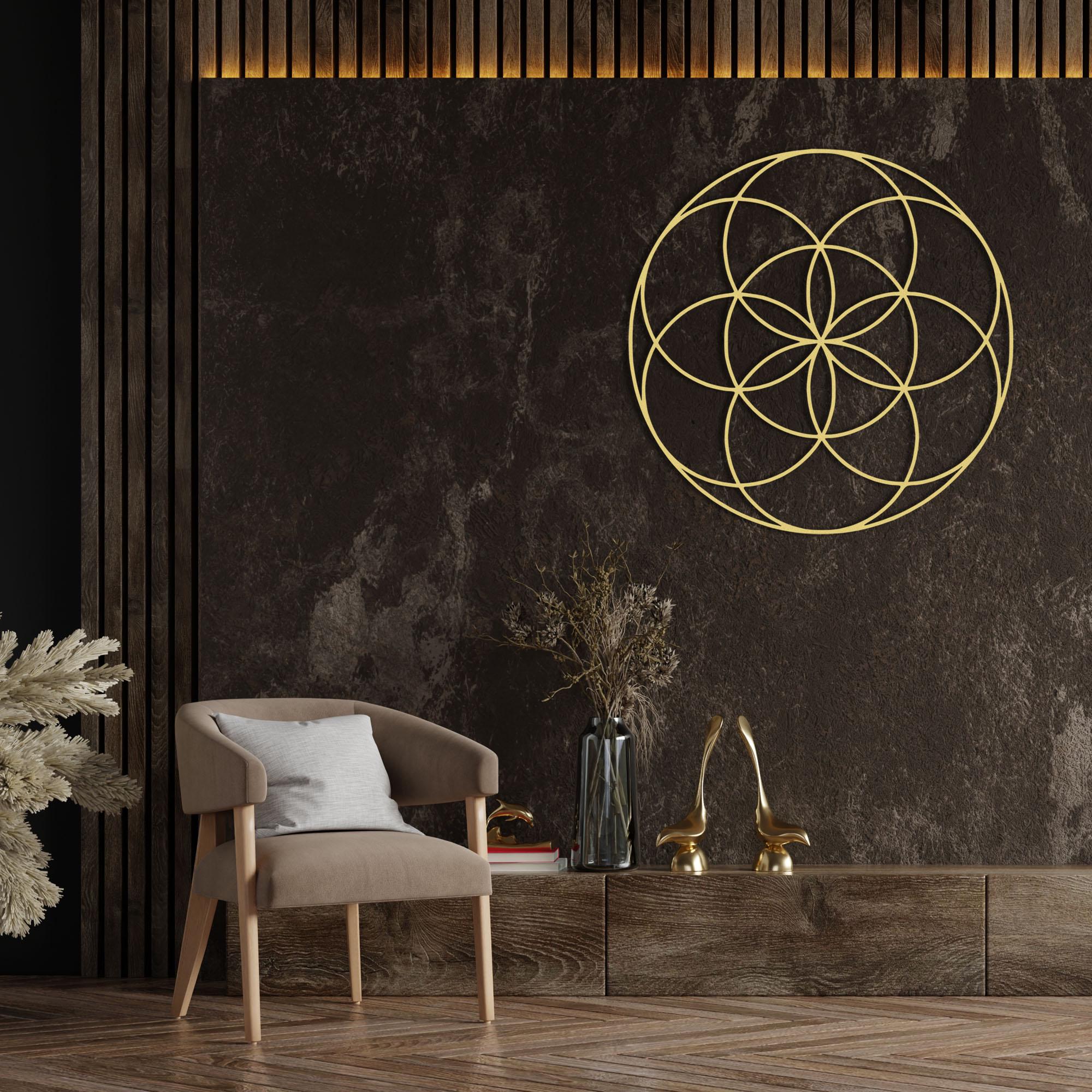 Sacred Geometry Metal Wall Art, Modern Geometric Home Decor - Etsy