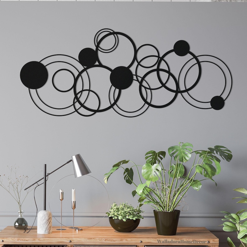 Modern Circle Metal Wall Art, Minimalist Home Decor - Etsy