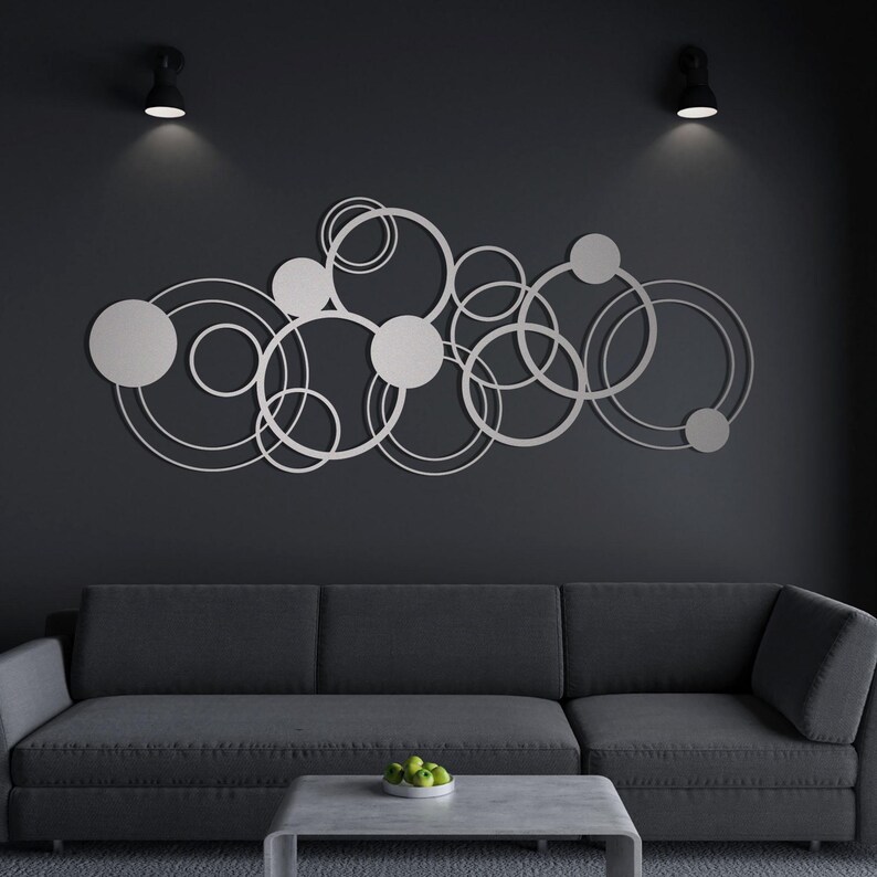 Modern Circle Metal Wall Art, Minimalist Home Decor - Etsy
