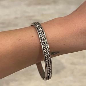 Sterling Silver Braided Bangle Bracelet