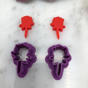 Flower Rose 101 Clay Cutter Set for Earrings